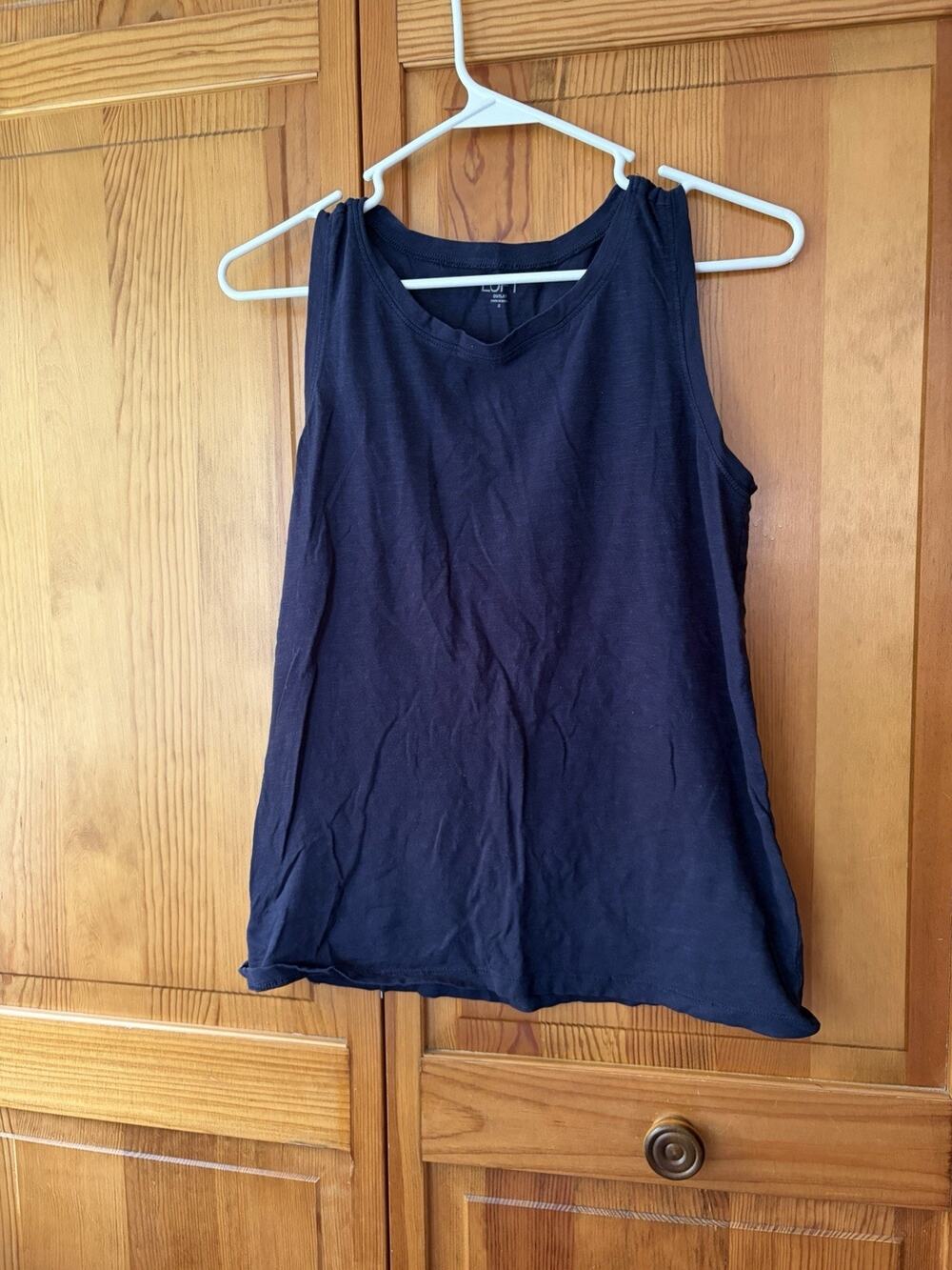 Loft Outlet Women’s Navy Cotton Crewneck Tank Size S